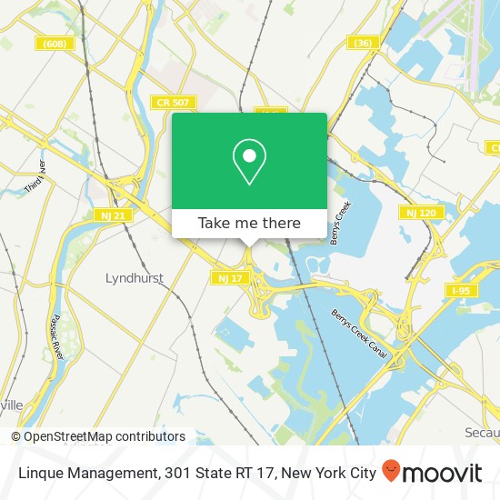 Linque Management, 301 State RT 17 map