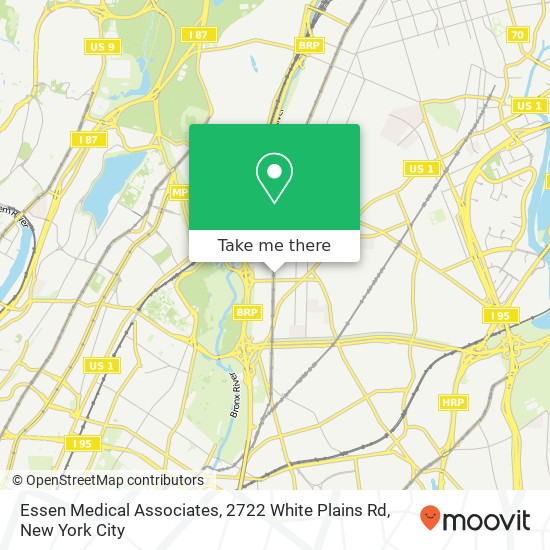 Mapa de Essen Medical Associates, 2722 White Plains Rd