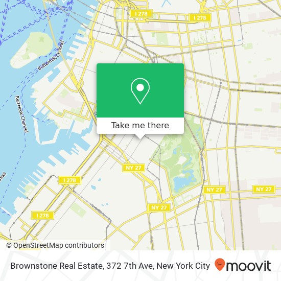 Mapa de Brownstone Real Estate, 372 7th Ave