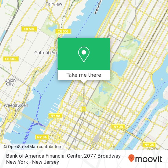 Bank of America Financial Center, 2077 Broadway map