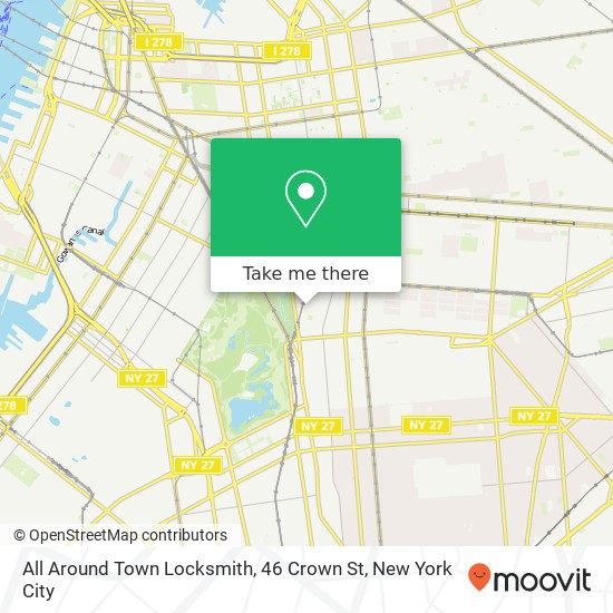 All Around Town Locksmith, 46 Crown St map