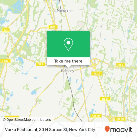Mapa de Varka Restaurant, 30 N Spruce St