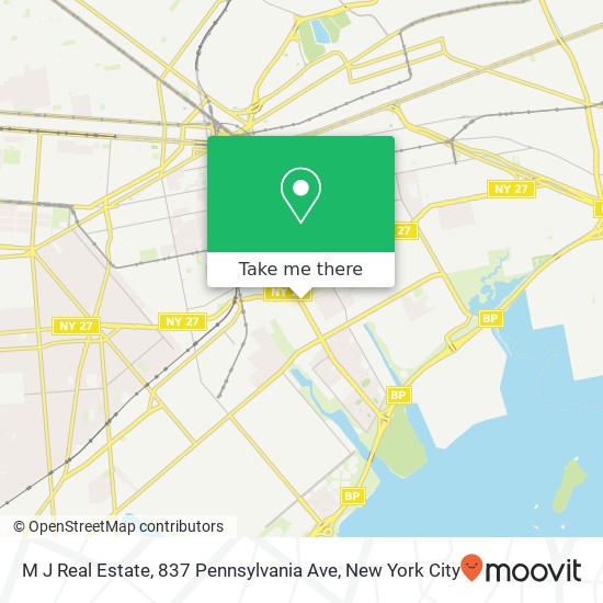 M J Real Estate, 837 Pennsylvania Ave map