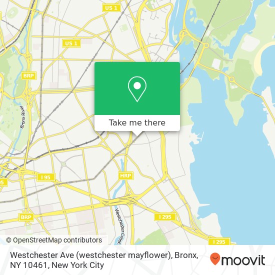 Mapa de Westchester Ave (westchester mayflower), Bronx, NY 10461