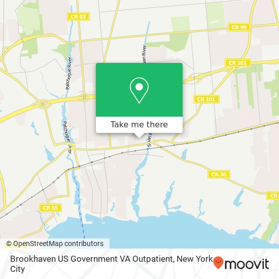 Brookhaven US Government VA Outpatient map