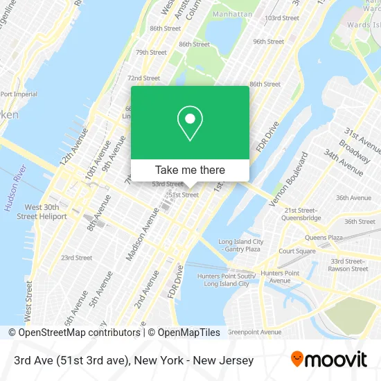 3rd Ave (51st 3rd ave) map