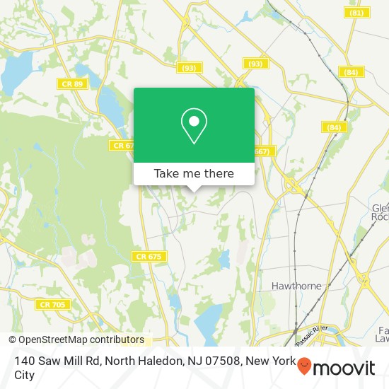 Mapa de 140 Saw Mill Rd, North Haledon, NJ 07508