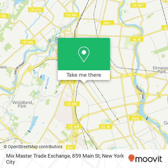 Mapa de Mix Master Trade Exchange, 859 Main St