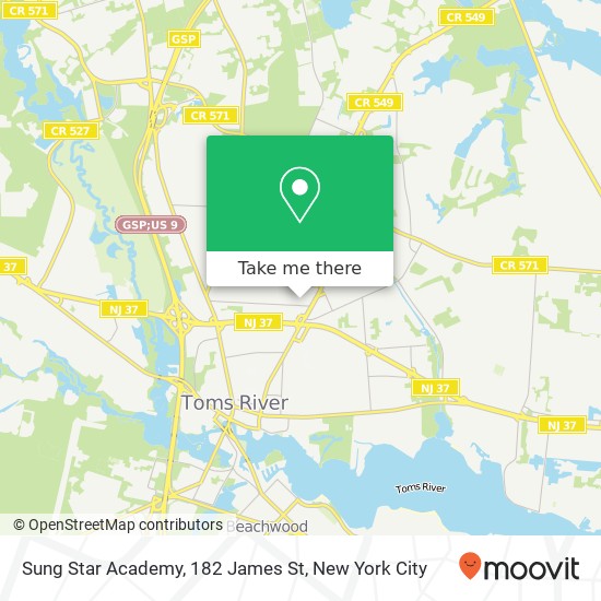 Mapa de Sung Star Academy, 182 James St