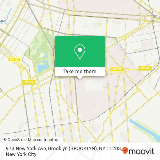 973 New York Ave, Brooklyn (BROOKLYN), NY 11203 map