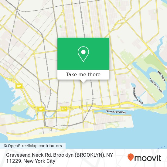 Mapa de Gravesend Neck Rd, Brooklyn (BROOKLYN), NY 11229