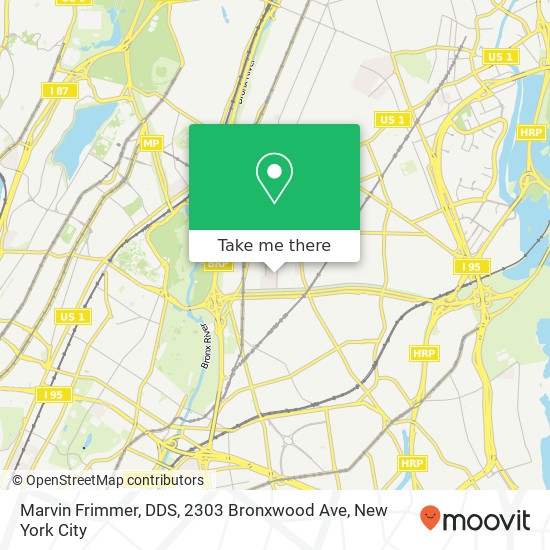 Marvin Frimmer, DDS, 2303 Bronxwood Ave map
