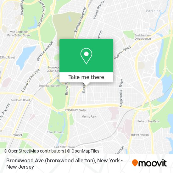 Bronxwood Ave (bronxwood allerton) map