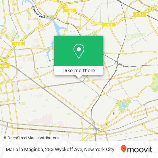 Maria la Maginba, 283 Wyckoff Ave map