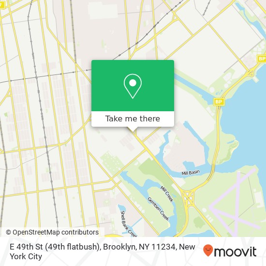 Mapa de E 49th St (49th flatbush), Brooklyn, NY 11234
