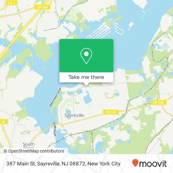Mapa de 387 Main St, Sayreville, NJ 08872