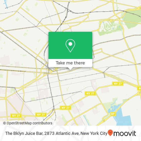 Mapa de The Bklyn Juice Bar, 2873 Atlantic Ave