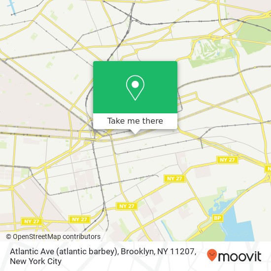 Mapa de Atlantic Ave (atlantic barbey), Brooklyn, NY 11207