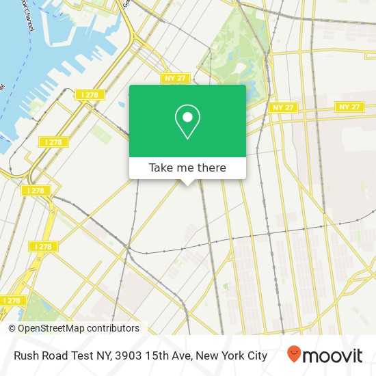 Mapa de Rush Road Test NY, 3903 15th Ave