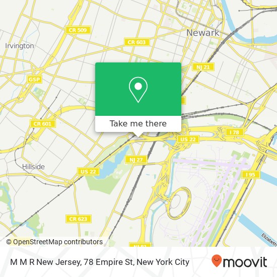 M M R New Jersey, 78 Empire St map