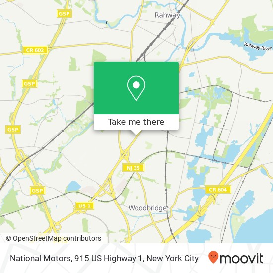 Mapa de National Motors, 915 US Highway 1