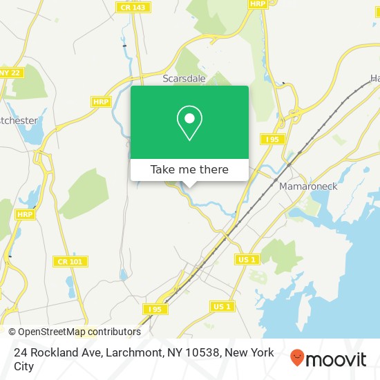Mapa de 24 Rockland Ave, Larchmont, NY 10538