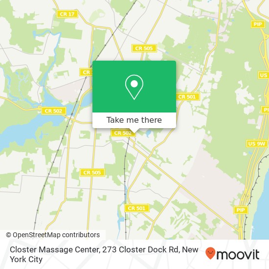 Mapa de Closter Massage Center, 273 Closter Dock Rd