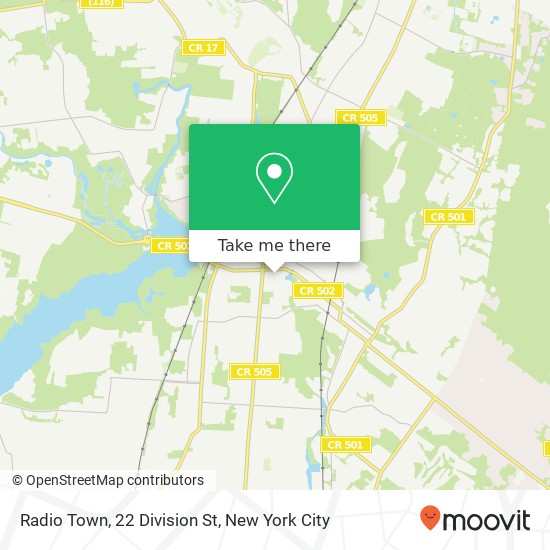 Radio Town, 22 Division St map