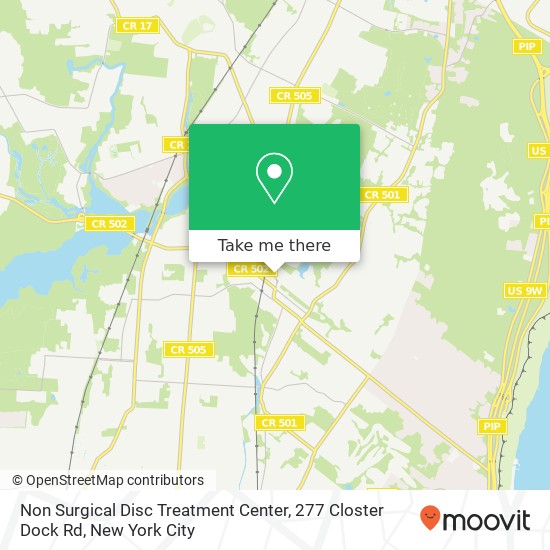 Mapa de Non Surgical Disc Treatment Center, 277 Closter Dock Rd