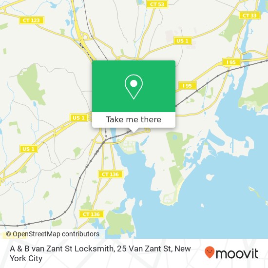 Mapa de A & B van Zant St Locksmith, 25 Van Zant St