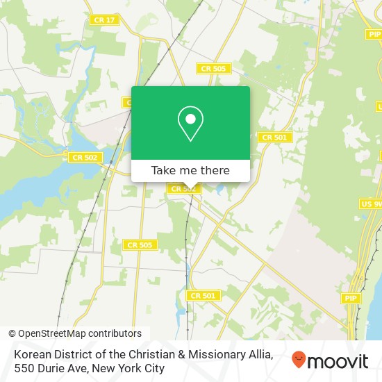 Korean District of the Christian & Missionary Allia, 550 Durie Ave map