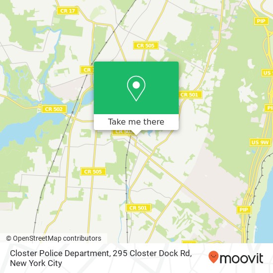 Closter Police Department, 295 Closter Dock Rd map