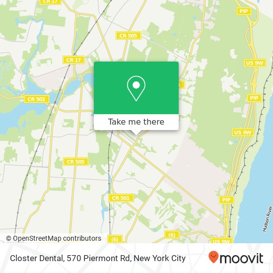 Mapa de Closter Dental, 570 Piermont Rd