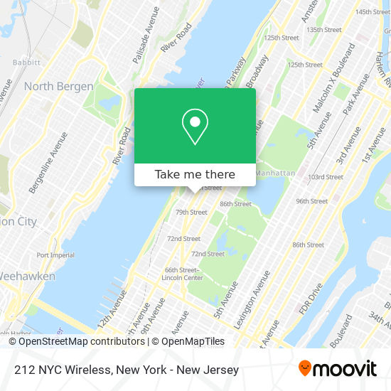 Mapa de 212 NYC Wireless
