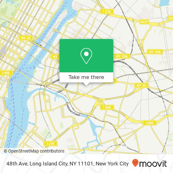 Mapa de 48th Ave, Long Island City, NY 11101