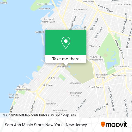 Mapa de Sam Ash Music Store