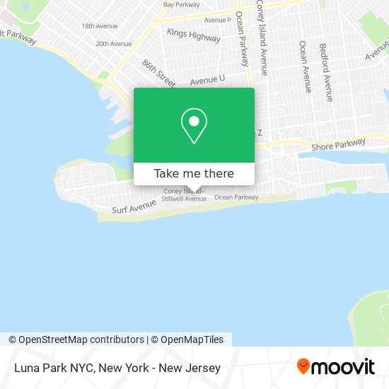 Luna Park NYC map