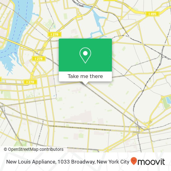 New Louis Appliance, 1033 Broadway map