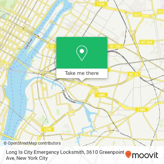 Long Is City Emergency Locksmith, 3610 Greenpoint Ave map