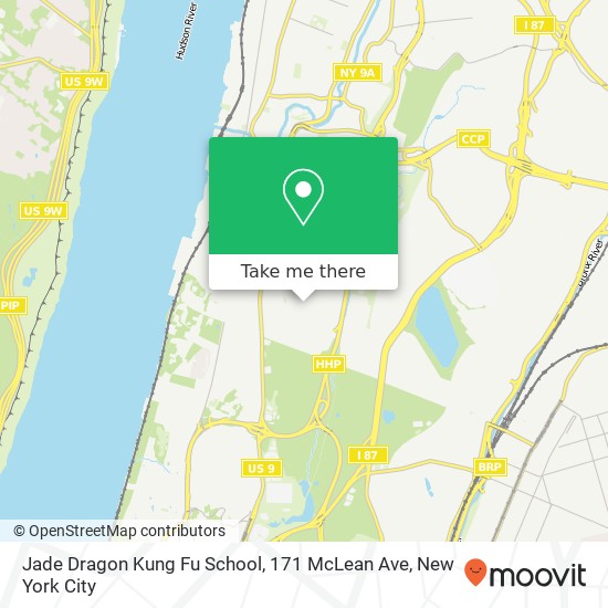 Mapa de Jade Dragon Kung Fu School, 171 McLean Ave
