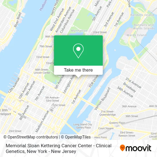 Memorial Sloan Kettering Cancer Center - Clinical Genetics map