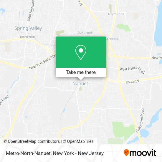 Metro-North-Nanuet map