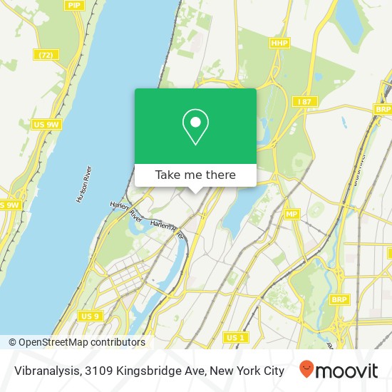 Mapa de Vibranalysis, 3109 Kingsbridge Ave
