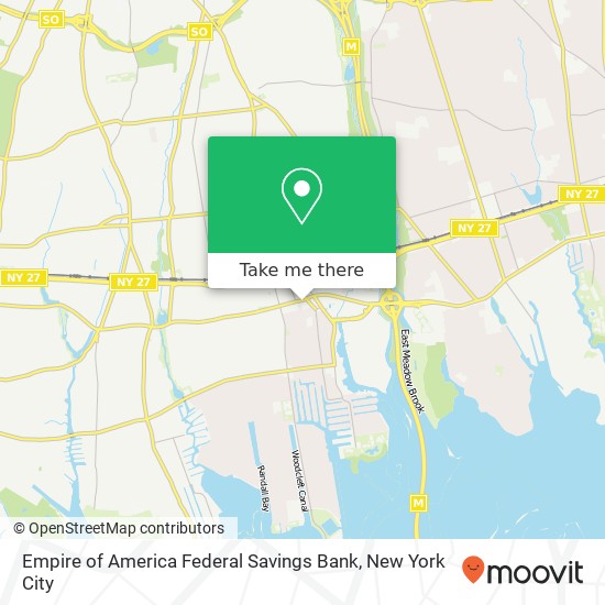 Mapa de Empire of America Federal Savings Bank, 17 W Merrick Rd