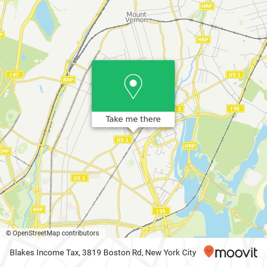 Blakes Income Tax, 3819 Boston Rd map