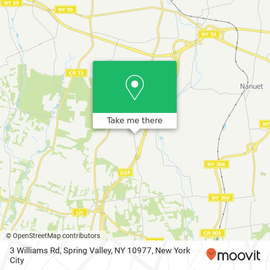 Mapa de 3 Williams Rd, Spring Valley, NY 10977