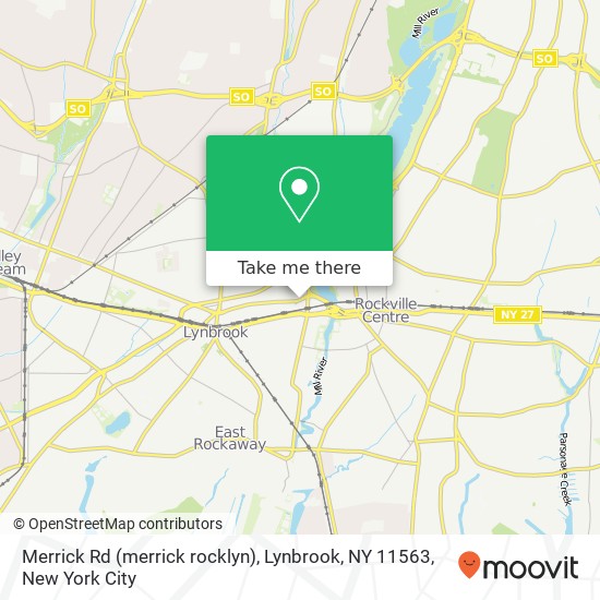 Mapa de Merrick Rd (merrick rocklyn), Lynbrook, NY 11563