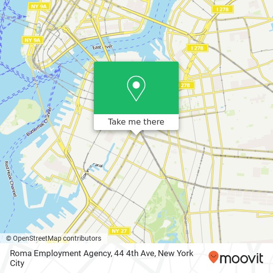 Mapa de Roma Employment Agency, 44 4th Ave