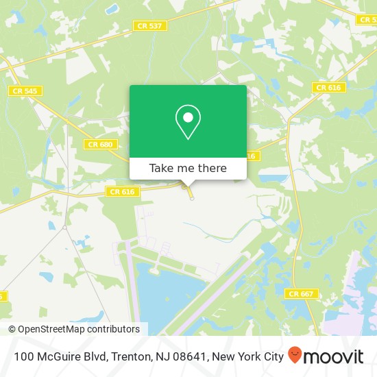 Mapa de 100 McGuire Blvd, Trenton, NJ 08641
