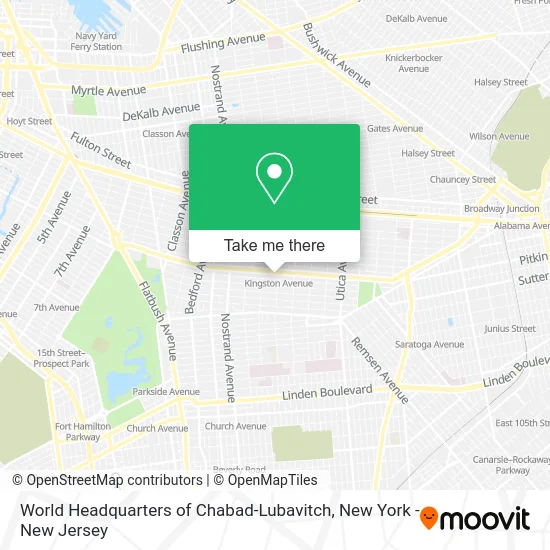 World Headquarters of Chabad-Lubavitch map